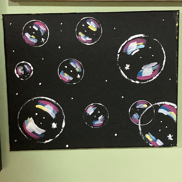Hand Crafted Other - Bubbles Painting